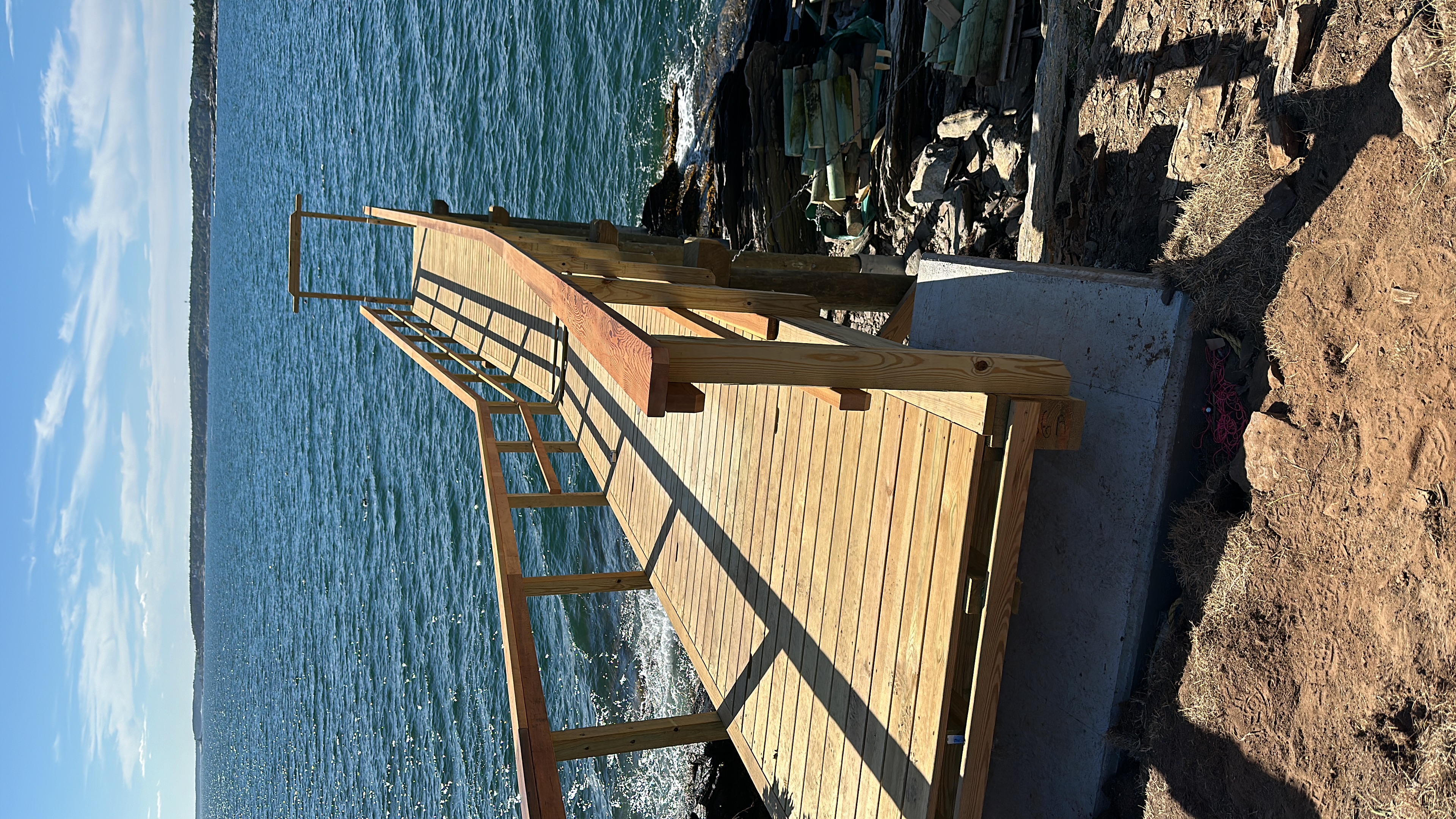 Marine construction project completed by Ocean's Edge Marine in Midcoast Maine